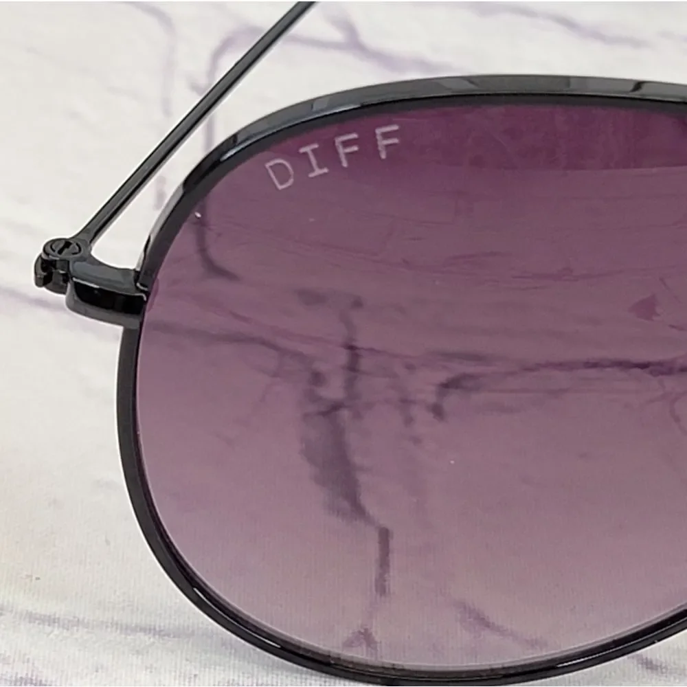 NIB Diff Cruz Black Grey Gradient Sunglasses FK-BKGG-6